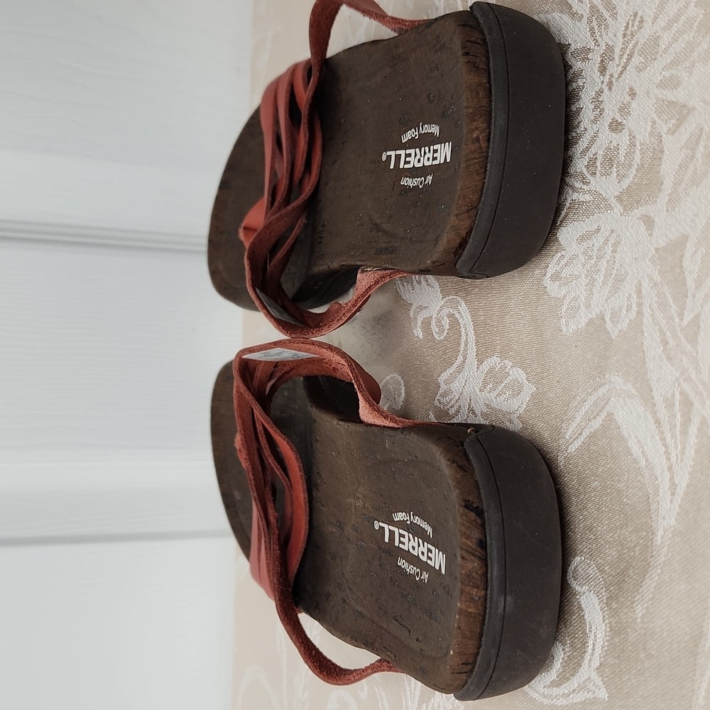 Merrell strappy sandal district mahana performance Redwood flip flop size 9 - Picture 4 of 7